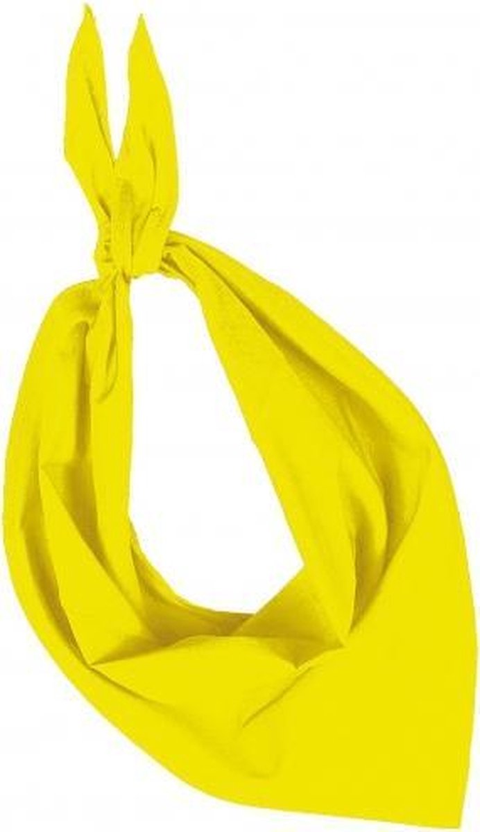 Zakdoek bandana geel