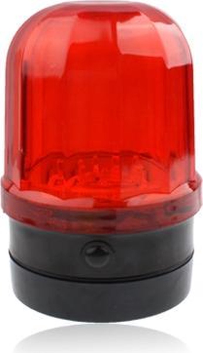 6-LED flitser flitslicht voor auto met sterke magnetische basis (rood + zwart)