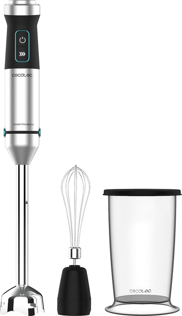 Cecotec Staafmixer - Extra krachtig - Titanium Messen - Afsluitbare Maatbeker - 21 snelheden en turbo - Garde - 1500w
