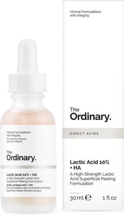The Ordinary Lactic Acid 10% + HA 2% Gezichtspeeling met melkzuur met AHA en hyaluronzuur