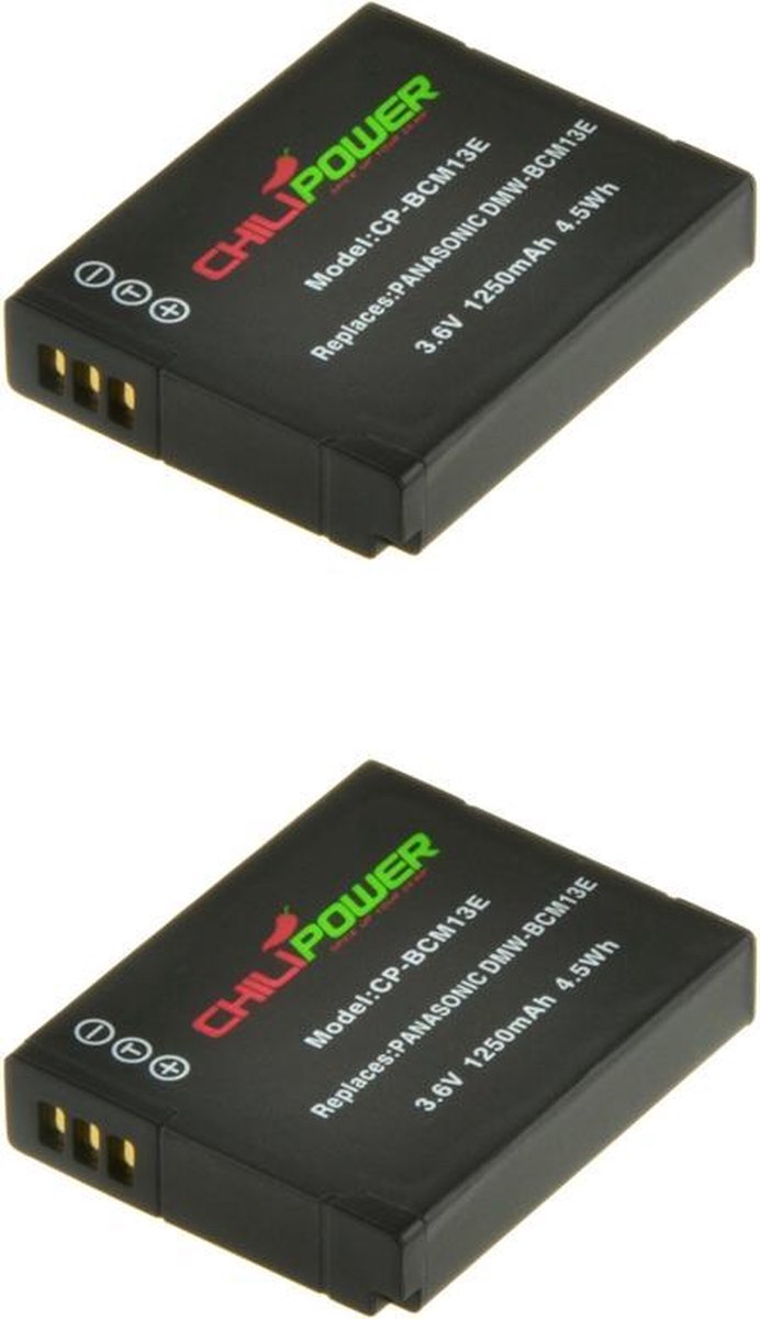 ChiliPower Panasonic DMW-BCM13E camera batterij - 2 stuks verpakking