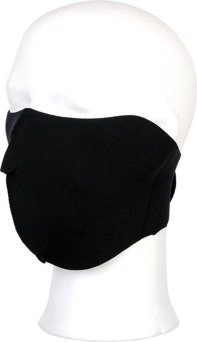 Biker mask half face black