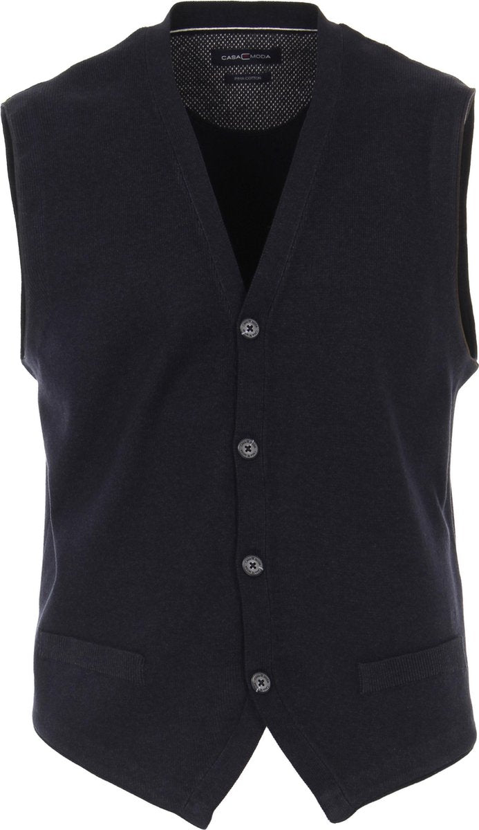 Casa Moda mouwloos heren vest - donker blauw -  Maat XXL