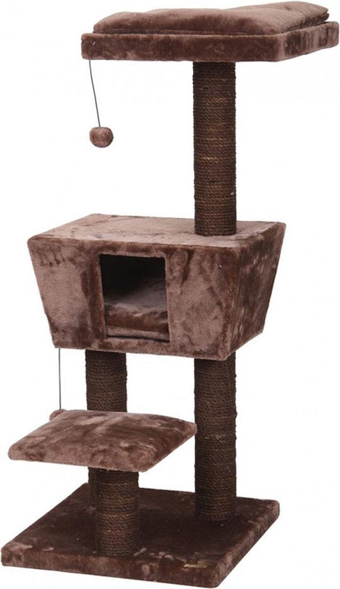 Ebi Trend New Jersey Krabpaal - Donkerbruin - 48 x 48 x 114 cm
