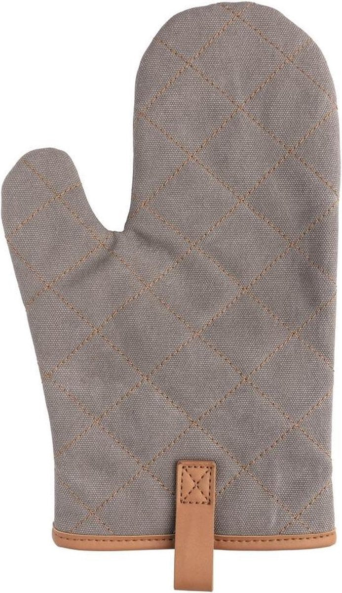 Xd Collection Ovenhandschoen Deluxe 31 Cm Canvas Grijs One-size