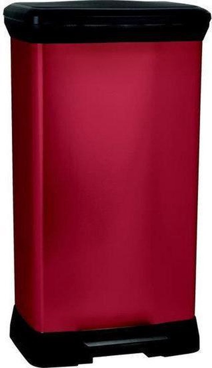 Curver Decobin Pedaalemmer - 50 l - Rood Metallic
