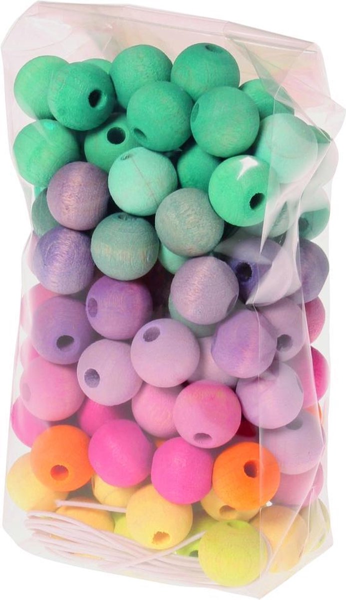 Grimm's 120 Small Pastel Wooden Beads