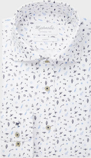 Michaelis Slim Fit overhemd - galaxy print - boordmaat 38
