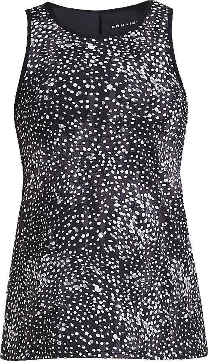 Röhnisch Sporttop Flattering Dots Dames Zwart Maat Xs
