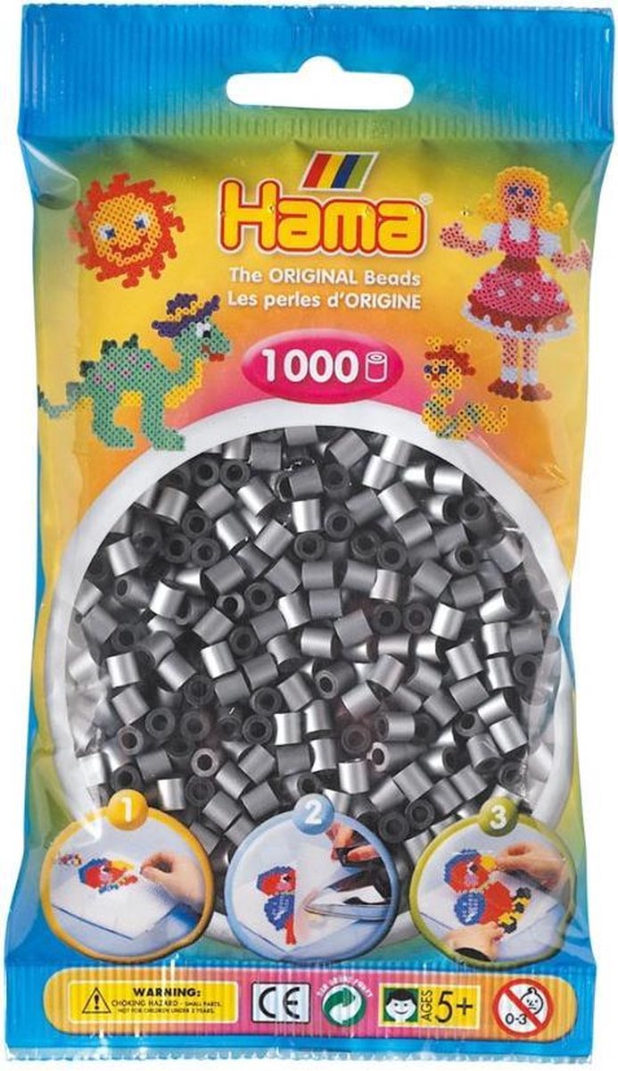 Strijkkralen HAMA 1000 stuks zilver