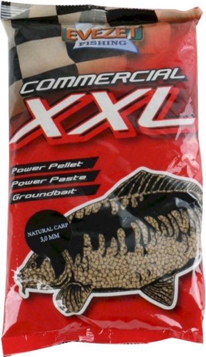 Evezet Commercial XXL Natural Carp - 3.0 mm - 900g - Bruin