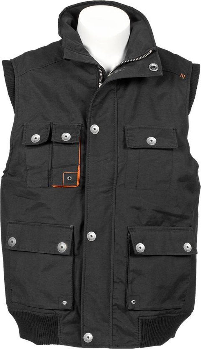 T'RIFFIC® EGO Bodywarmer 75/25% katoen/polyamide Zwart size 5XL