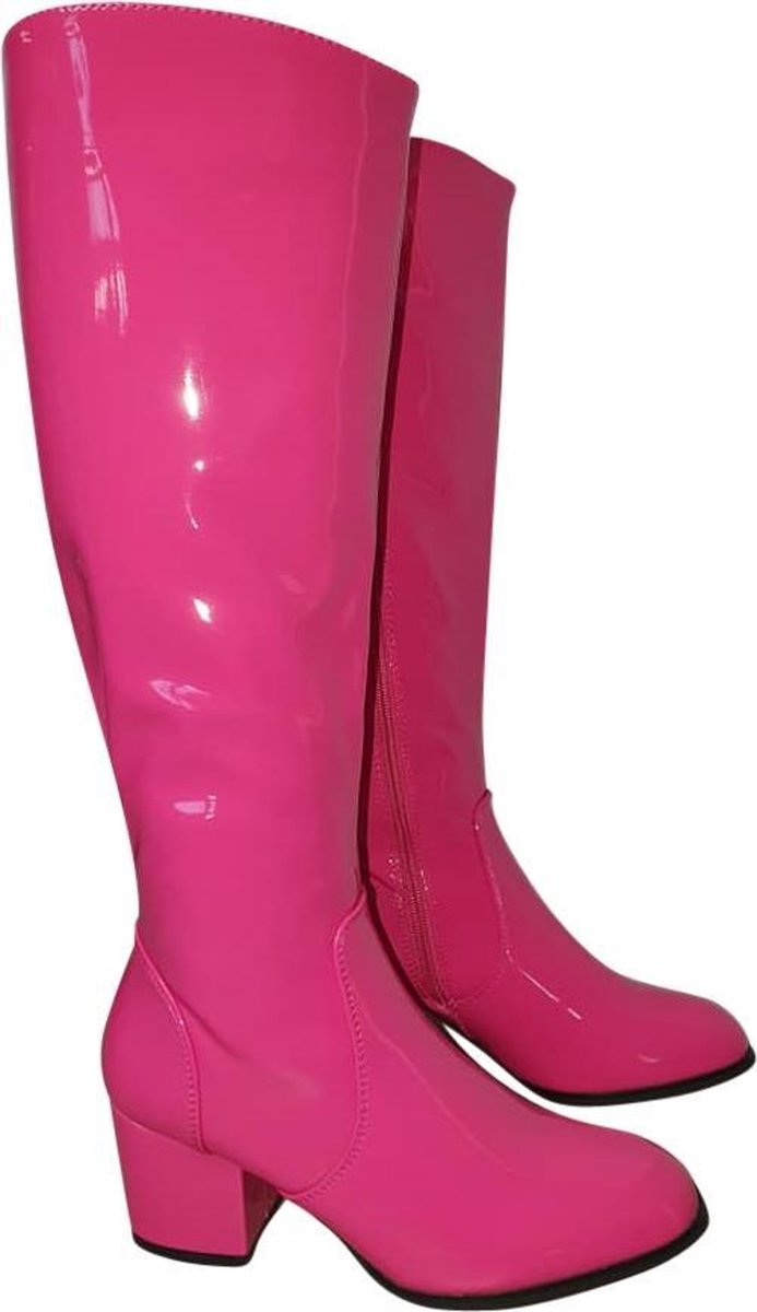 Disco laarzen - retro laarzen - neon pink - discofeest - party - retrofeest - festival – carnaval - 40