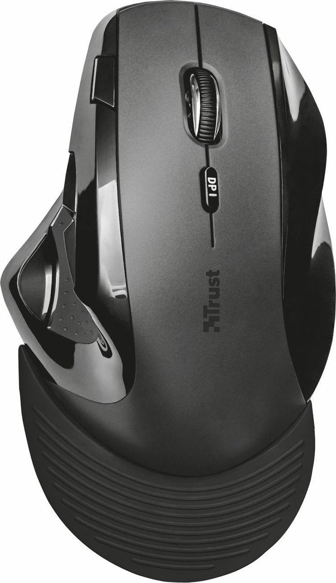 Trust Vergo - Draadloze Ergonomische Muis - Zwart