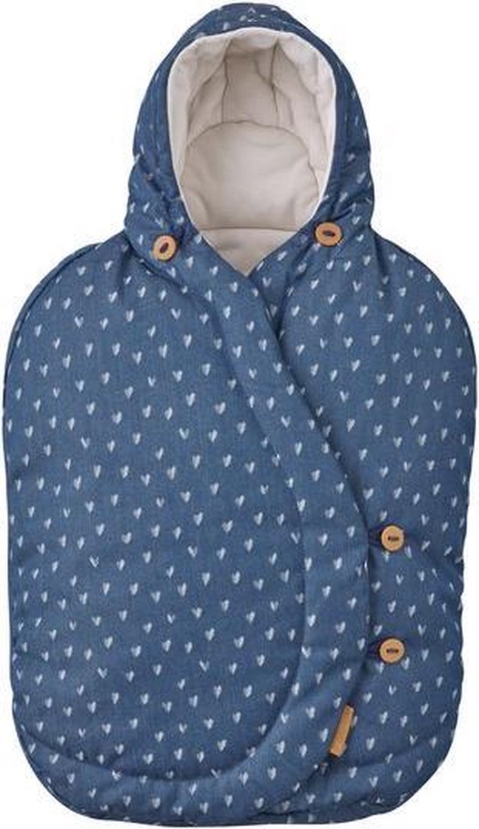 Maxi Cosi Baby Voetenzak - Denim Hearts