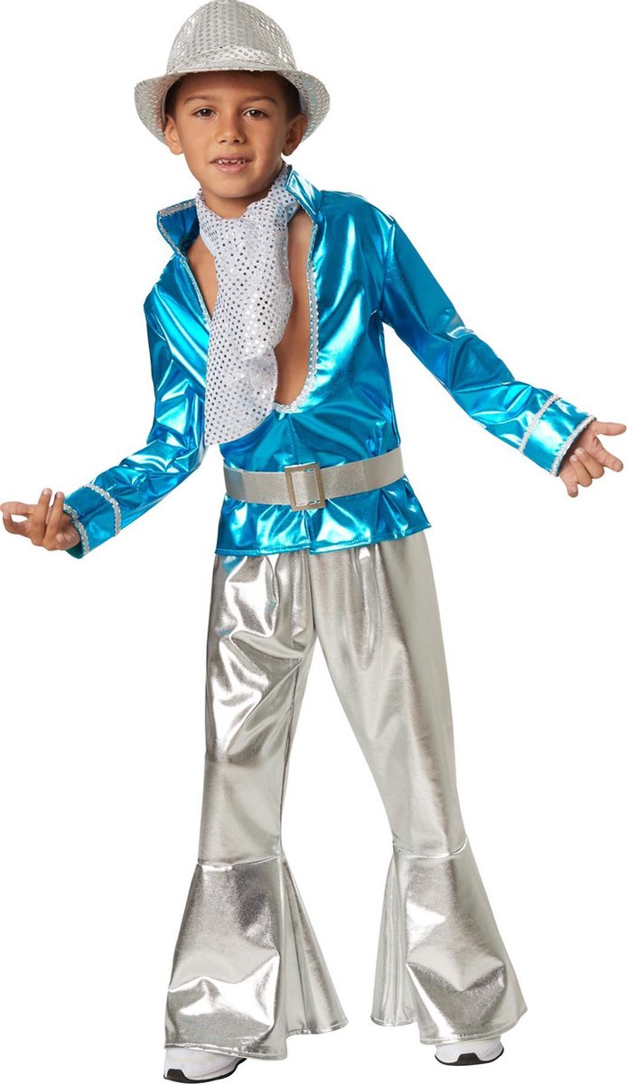 dressforfun - Disco boy 116 (5-6y)  - verkleedkleding kostuum halloween verkleden feestkleding carnavalskleding carnaval feestkledij partykleding - 302376