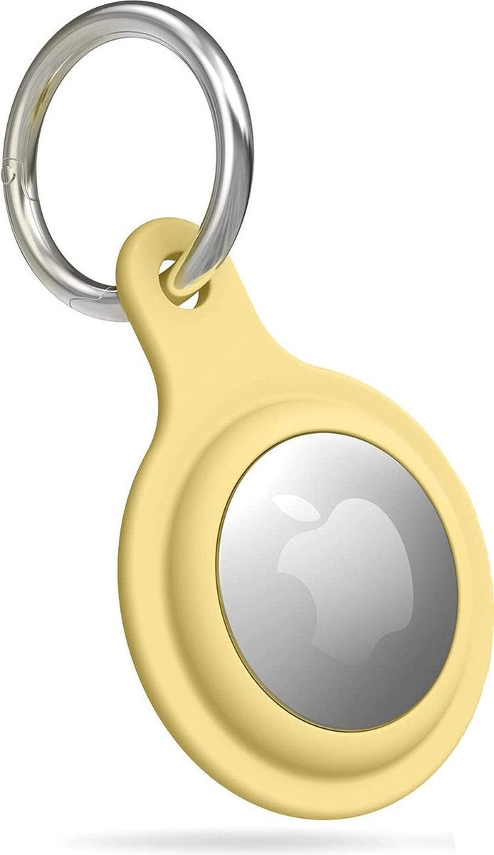 YPCd® Apple Airtag Siliconen Sleutelhanger - Geel