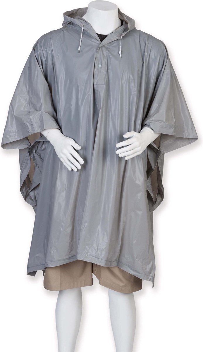 Regencape Poncho voor volwassenen Zilver grijze  / in 8 verschillende kleuren