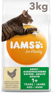 3x Iams Kat Adult Kip 3 kg