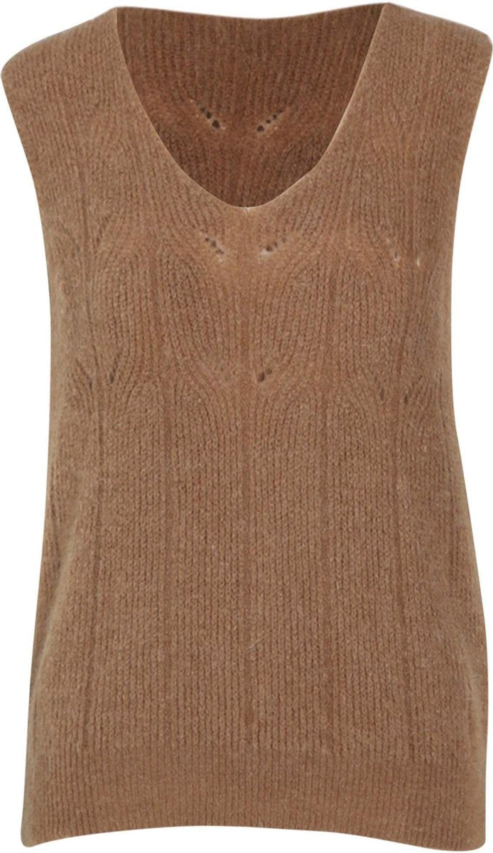 Cassis - Mouwloze trui - Camel