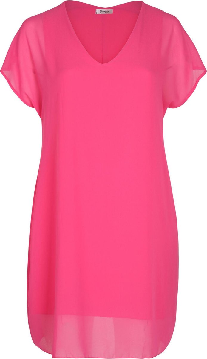Jurk in effen voile