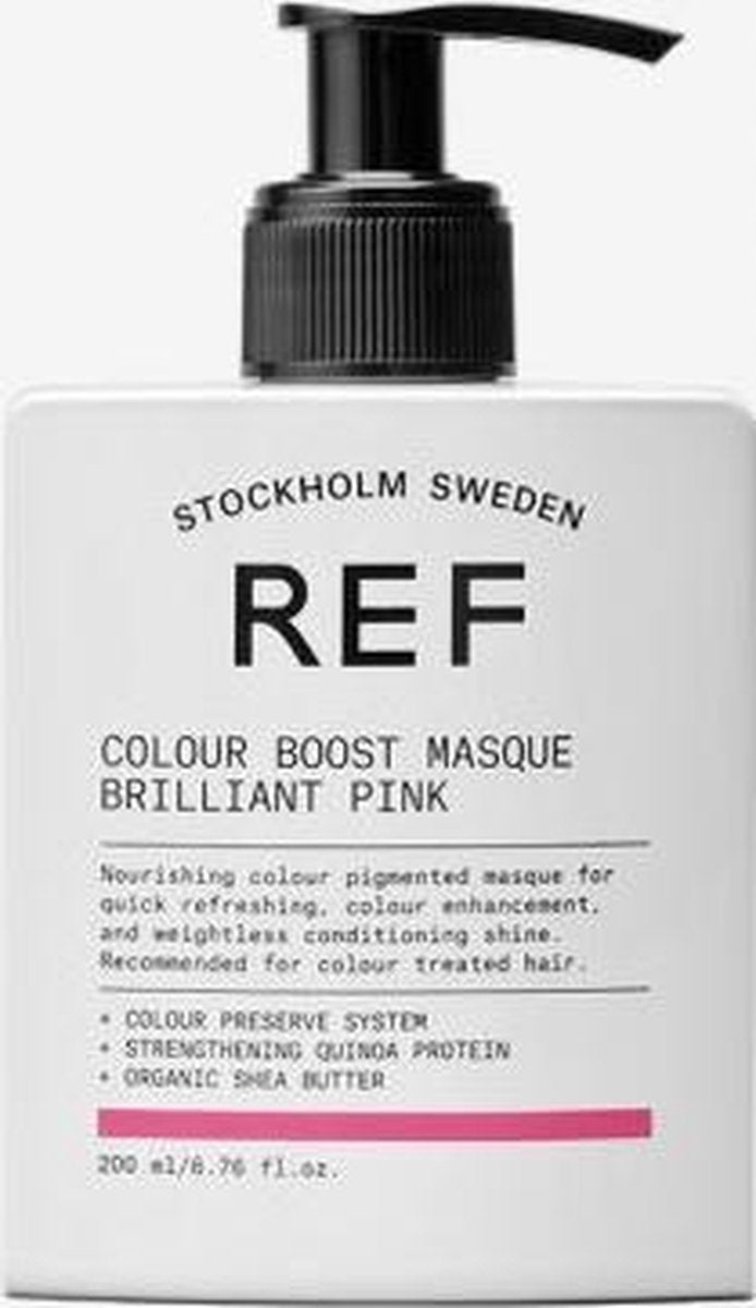 REF Colour Boost Masque Brilliant Pink haarmasker Vrouwen 200 ml