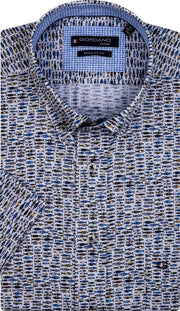 Giordano 106014 Casual overhemd met korte mouwen - Maat XXL - Heren