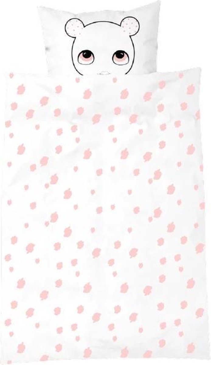 Luckyboysunday Dekbedovertrek Bunty 200 X 140 Cm Wit/roze