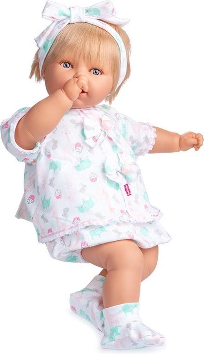 Berjuan Babypop 60 Cm Meisjes Vinyl/textiel Wit