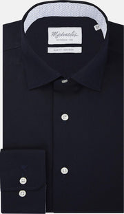 Navy Michaelis shirt met patroon in boord-boordmaat: 37