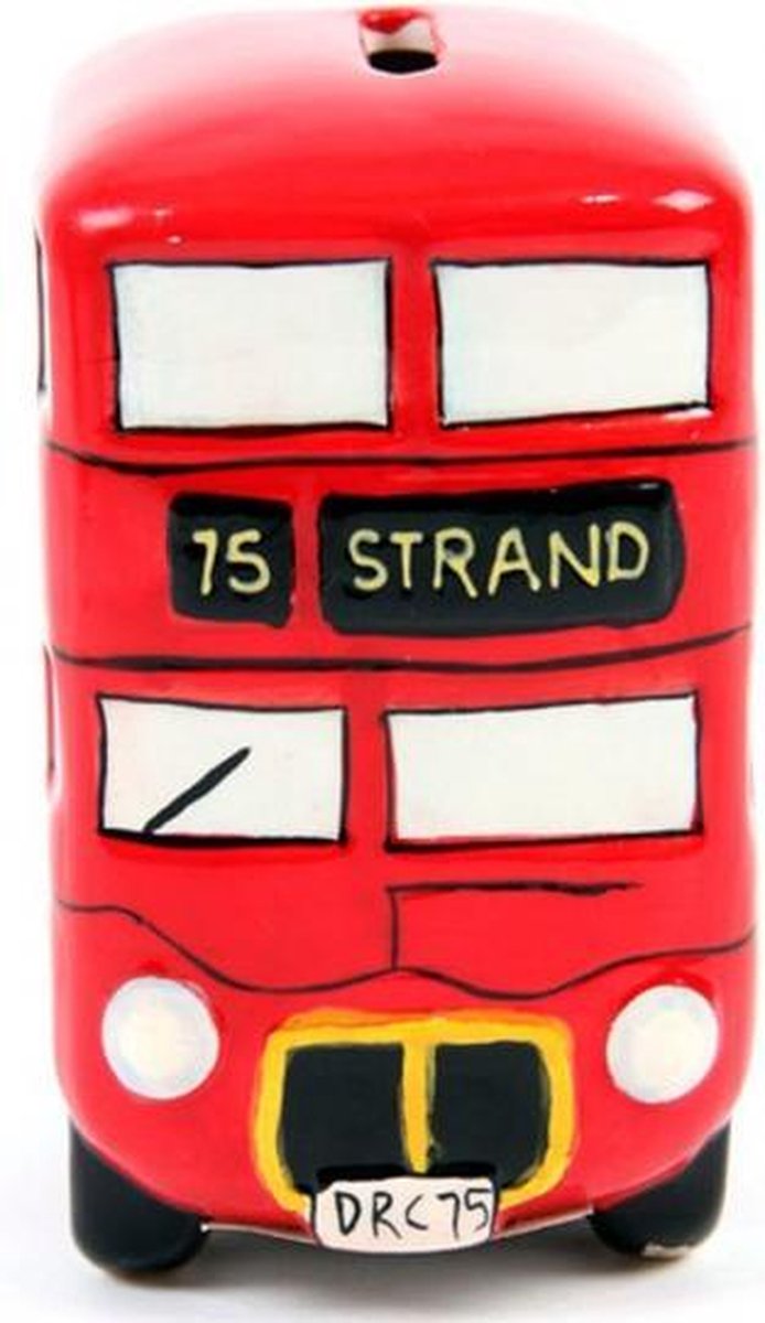 Engelse bus spaarpot keramiek