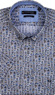 Giordano 106014 Casual overhemd met korte mouwen - Maat XL - Heren