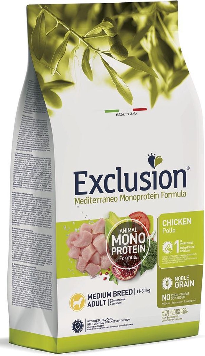 Exclusion Mediterraneo medium kip 3 kilo