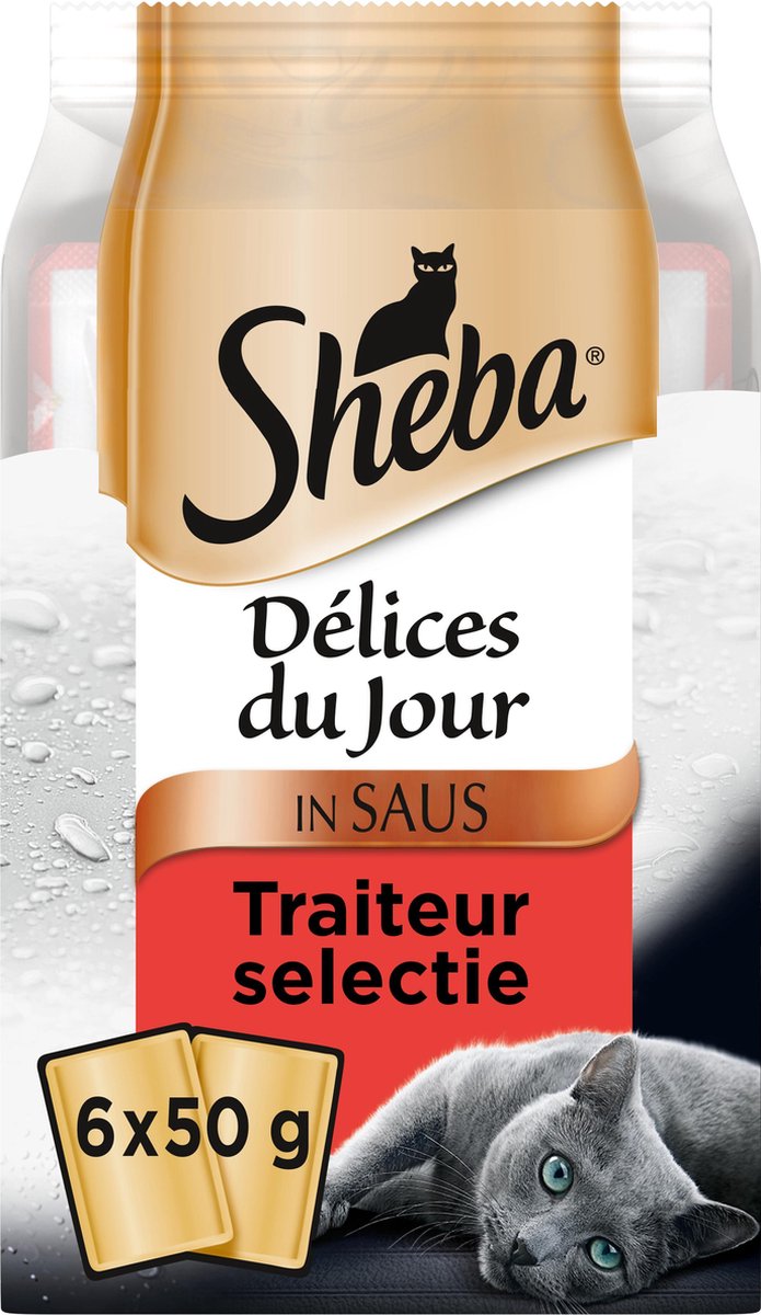 Sheba Delices du Jour - Traiteur Selectie - Maaltijdzakje - Kattenvoer - 6 x (6 x 50) gr