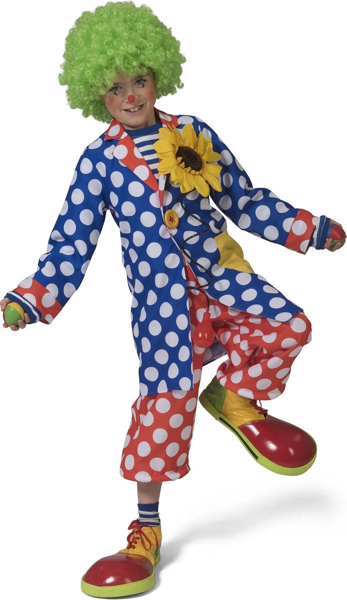 ESPA - Lange clownsjas met stippen voor kinderen - 140 (10-12 jaar) - Kinderkostuums
