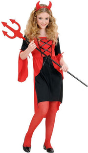Halloween duivel kostuum voor meisjes - Verkleedkleding - Maat 140/152