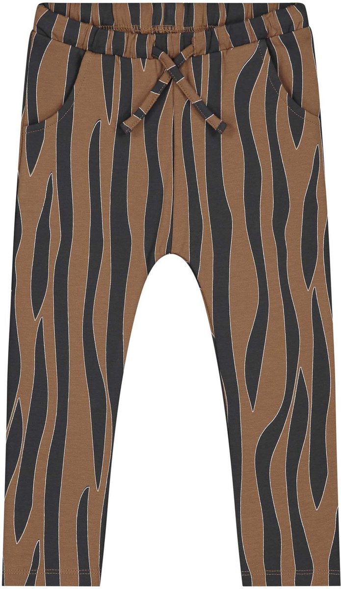 Prénatal Baby Meisjes Broek - Baby Kleding voor Meisjes - Maat 62 - Donkerbruin met Zwarte Strepen