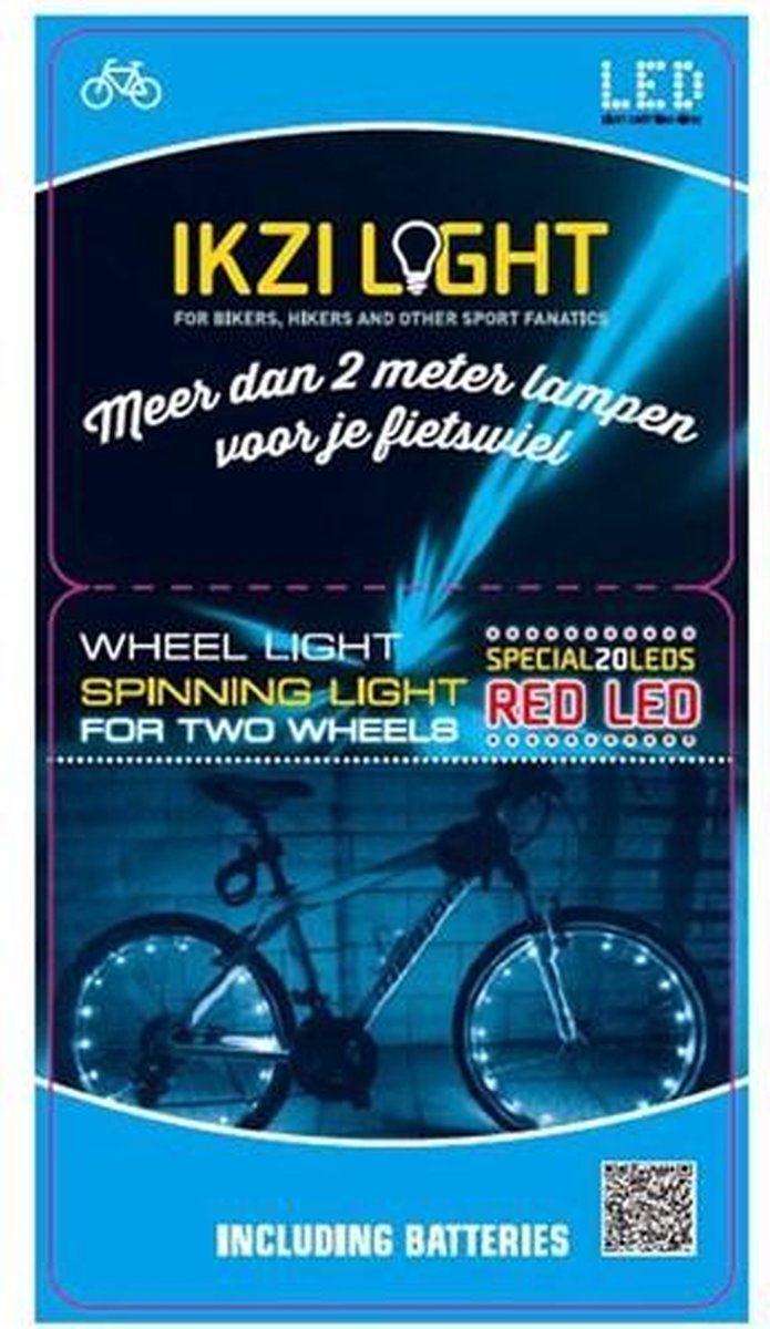 Wielverlichting IKZI voor 2 wielen - rode leds