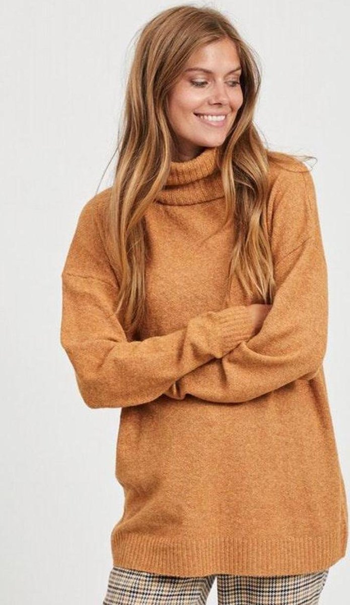 Vihanna Rollneck L/s Knit Top/su- F 14061528 Pumpkin Spice/ Melange