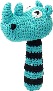 Naturezoo Rammelaar Neushoorn Gehaakt 14 Cm Turquoise