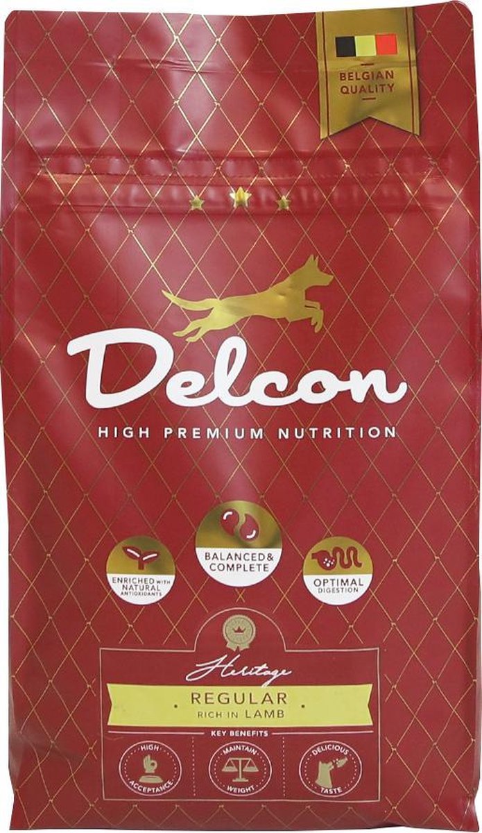 Delcon Hondenvoer Regular  rijk aan Lam 3kg
