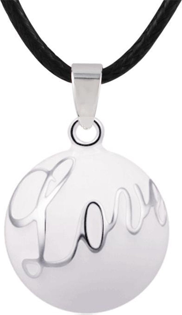 Clariz zwangerschapsbel wit Love zilver