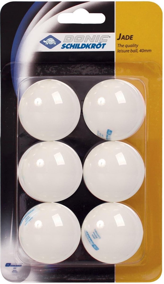 Donic Schildkröt Tafeltennisballen Jade 6 Stuks Wit