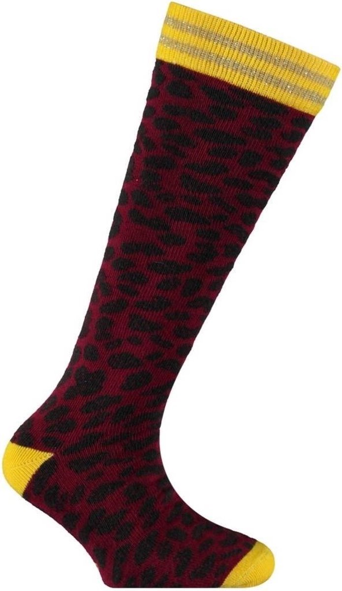 Quapi kniekousen Teuni 3 bordeaux leopard