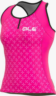 Ale Dames Fietsshirt Zonder Mouwen Solid Helios - Roos - XXL - Valt klein