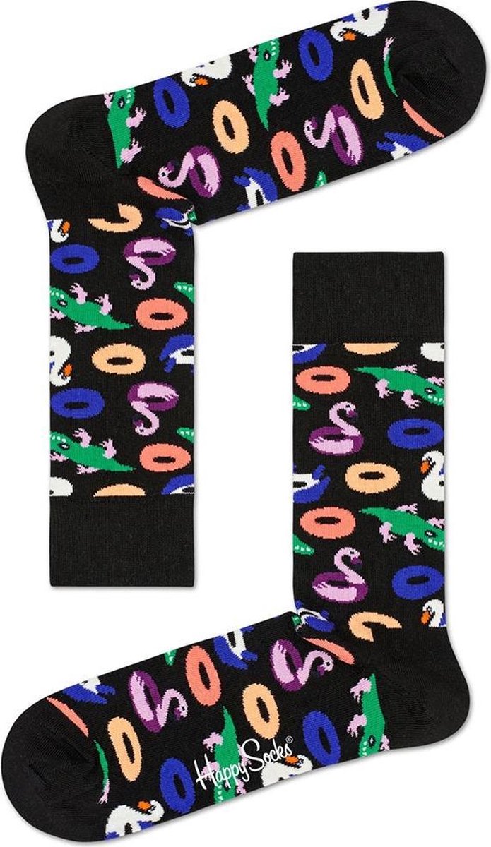 Happy Socks Sokken Pool Party | Zwart | Maat 36-40