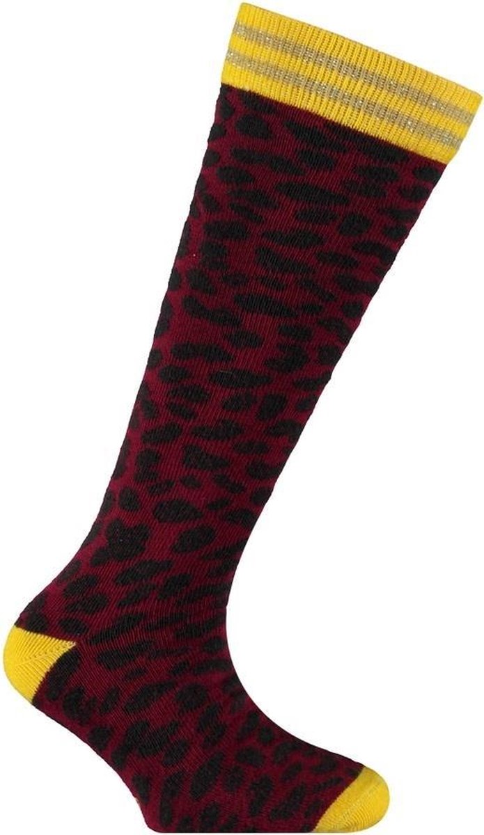 Quapi kniekousen Teuni 3 bordeaux leopard