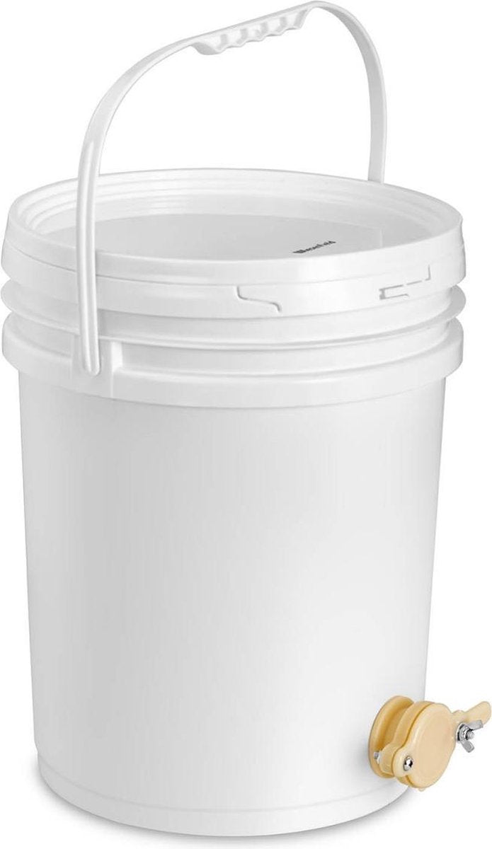 Wiesenfield Honing - Tank - 25 L - met deksel en honingafsluiter - voor het opslaan van honing