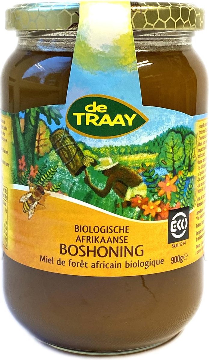 Biologische Afrikaanse boshoning 900g de Traay