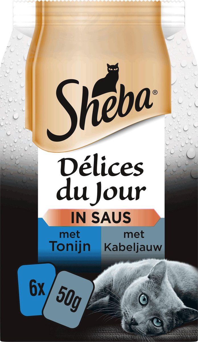 Sheba Delices du Jour - Vis in saus - zakjes kattenvoer - 36x50g
